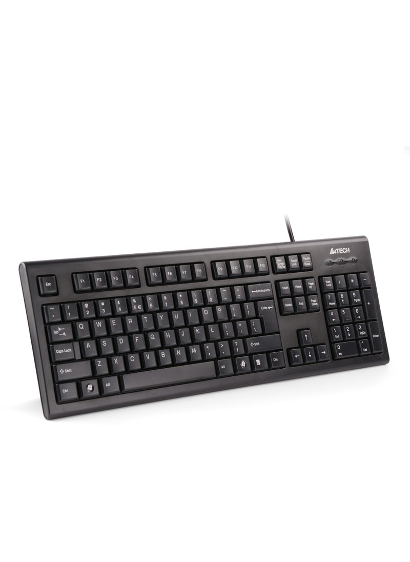 A4TECH A4TECH WIRED KEYBAORD KR-85, COMFORT KEY WITH FN HOT KEYS, BLACK  - Image 2