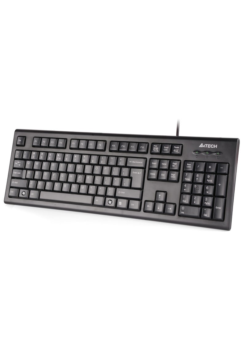 A4TECH A4TECH WIRED KEYBAORD KR-85, COMFORT KEY WITH FN HOT KEYS, BLACK  - Image 3
