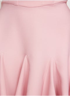 trendyol Pink A-Line Lined Corset Detailed Piping Woven Short Elegant Evening Dress TPRSS23EL00251  - Image 4