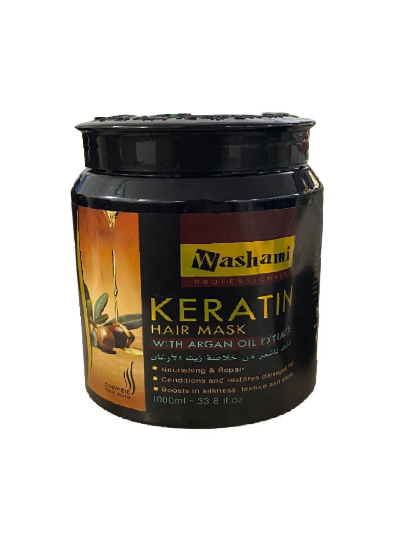 WASHAMI Keratin Hair Mask With Argan Oil Extracts 1000ml 