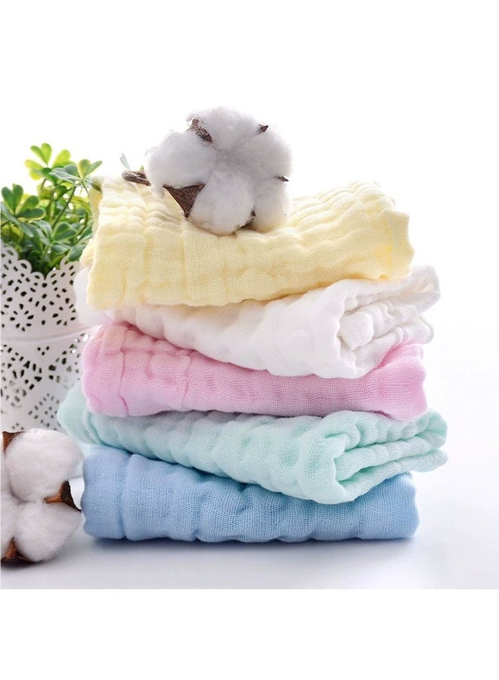 5 pieces of baby cotton soft towels, face towels, bath towels, children's sweat towels - Image 4