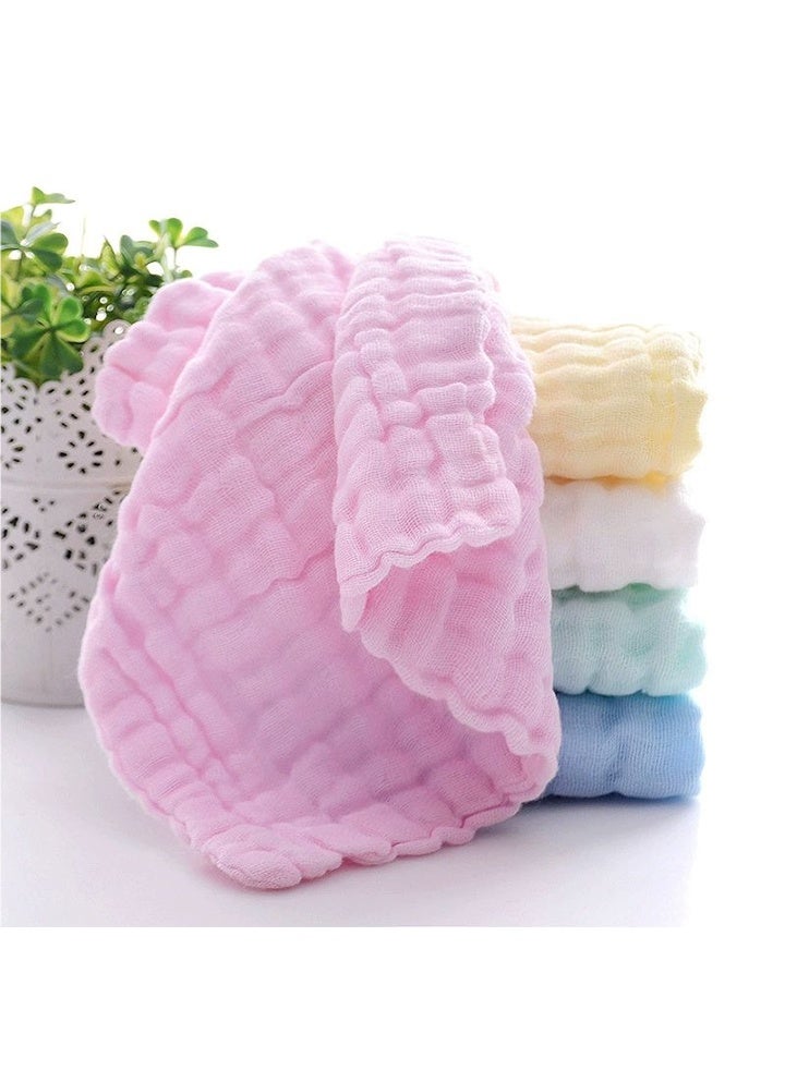 5 pieces of baby cotton soft towels, face towels, bath towels, children's sweat towels - Image 3