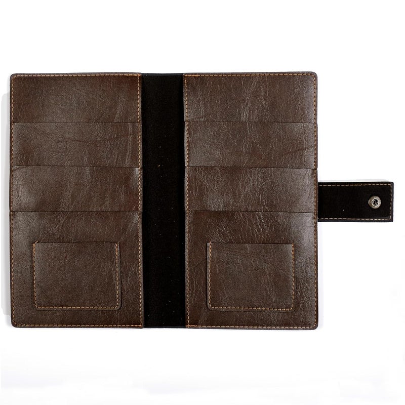 Junket Family Passport Holder for 4 | Personalized Vegan Leather Travel Wallet Organizer | Custom Passport Cover for Family Trips | Premium Diwali & Wedding Gift (Dark Brown) - Image 2