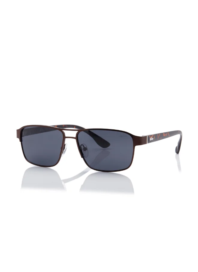 Lee Cooper Polarized Sunglasses Brown Frame Matte Brown Mirror Lens 55mm  - LC1214C03