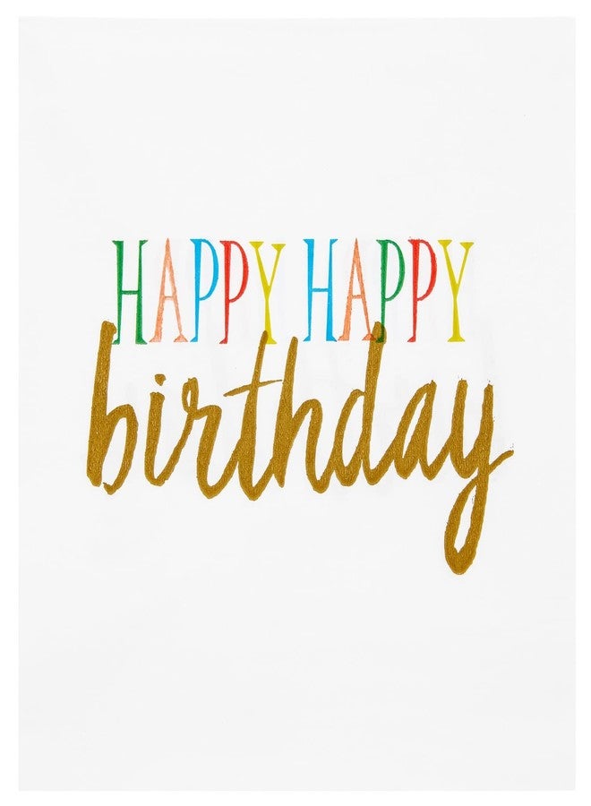 BLUE PANDA Happy Birthday Napkins - 5 x 5 in, 2-Ply White Paper, Pack of 100 - Colorful for Birthday Party & Cocktail Use - Image 5