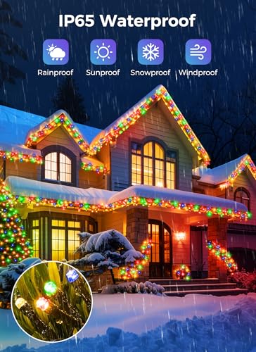 Minetom Solar String Lights Outdoor, 40FT 100 LED String Lights Solar Powered with 8 Lighting Modes, Waterproof Solar Patio Lights, Colorful Solar String Lights for Outside Tree, Multicolor - Image 5