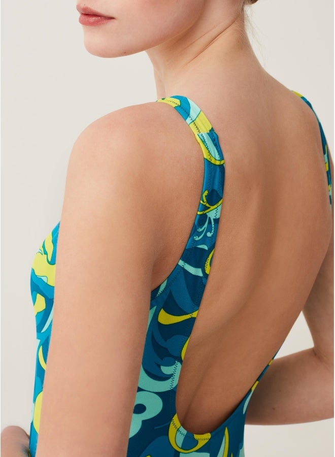 او في اس بدلة سباحة قطعة واحدة بطبعة شاملة من أوفس - Image 4