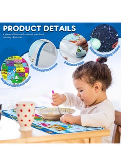 Patelai 40 Pcs Disposable Placemats For Baby 12 X 18 Inch Educational Placemats For Toddlers Waterproof Learning Table Mat Usa Map Human Body Solar System Placemat For Kids Kindergarten Homeschool  - Image 3