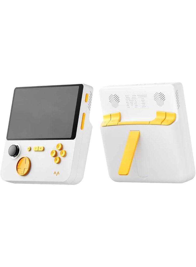 7MD Mini Game Console, Retro Gaming Console with 30000 Built-in Games, 128GB Memory Card, HDMI Output, Plug and Play Video Game System, Classic Arcade Console for TV (White/Yellow) - Image 1