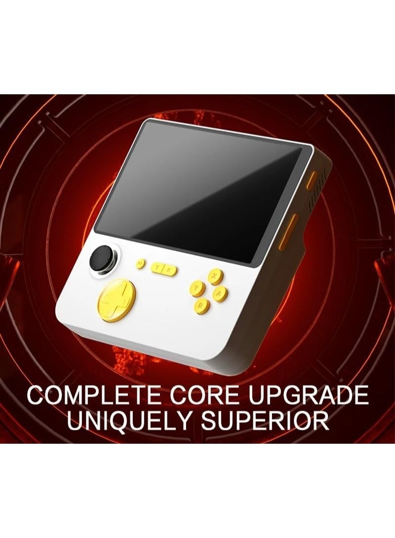 7MD Mini Game Console, Retro Gaming Console with 30000 Built-in Games, 128GB Memory Card, HDMI Output, Plug and Play Video Game System, Classic Arcade Console for TV (White/Yellow) - Image 2