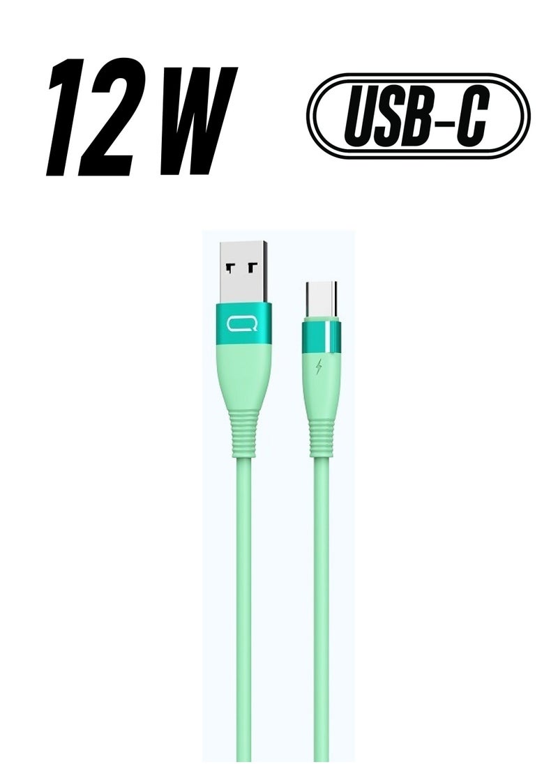 MIQIA MIQIA 2.4A Fast Charging Cable type c 100CM Length Green 