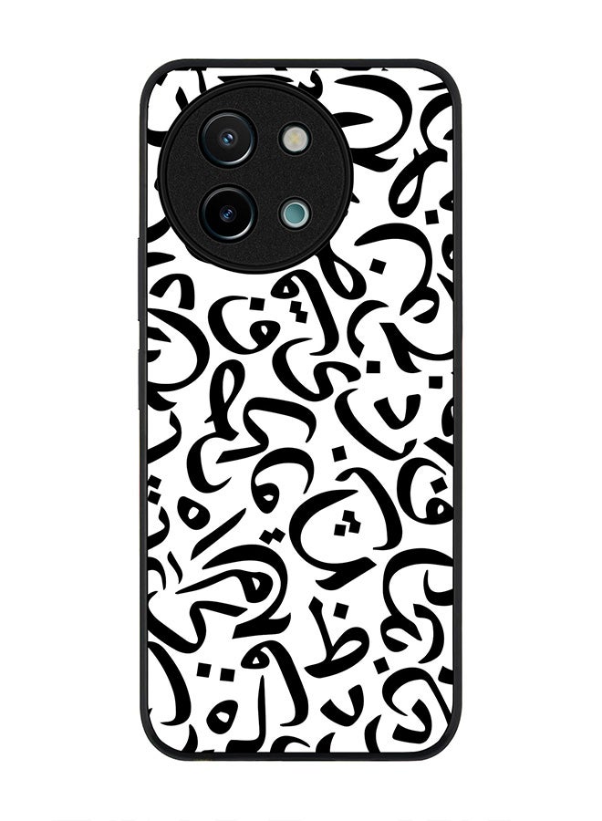 Stylizedd Rugged Black edge case for Vivo Y38 / Vivo Y58 / Vivo Y200i /Vivo T3x, Slim fit Soft Case Flexible Anti Drop TPU Gel Thin Cover - Arabian Pearls - Image 1