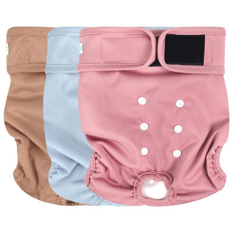 wegreeco Washable Dog Diapers Female Highly Absorbent Reusable Diapers for Doggie in Heat Dog Period for Heat Cycle, 3 Pack (Medium - Image 1