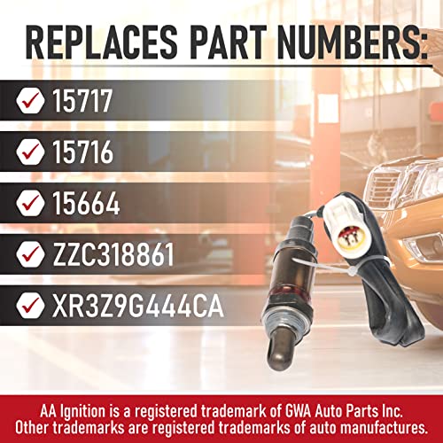 AA Ignition Replacement Oxygen Sensor - Replaces 15717, 15716, ZZC318861, XR3Z9G444CA - Compatible with Ford, Lincoln, Mercury & Mazda - Ranger, Mustang, Expedition, Explorer, Escape, F150, Tribute - Image 3