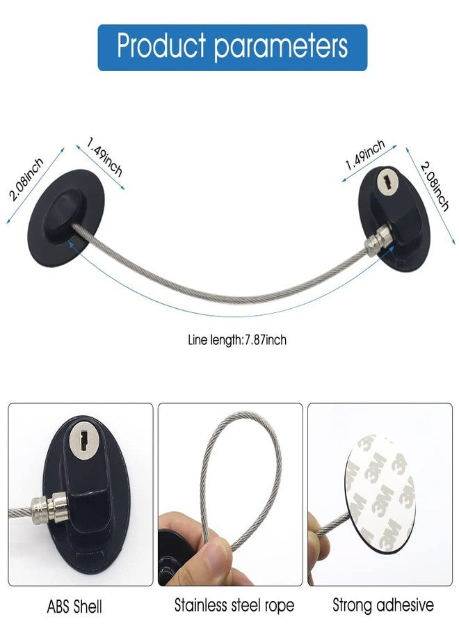 ZSIGNS Safety Door Locks for Cupboard, Cabinets, Fridge & Freezers, Child Security Locks, Childproof Your House, with Adhesive, Residue-Free - Image 2