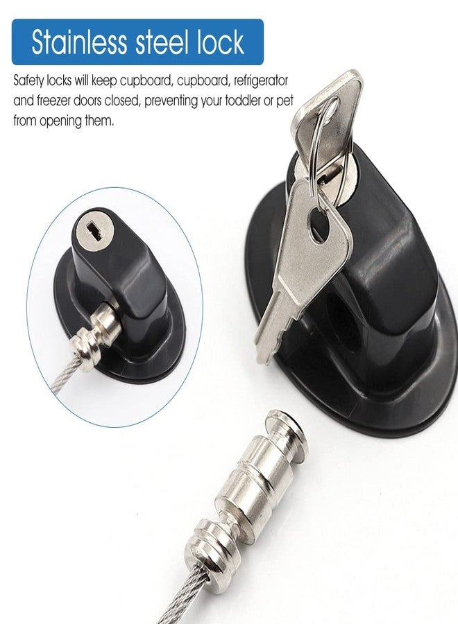 ZSIGNS Safety Door Locks for Cupboard, Cabinets, Fridge & Freezers, Child Security Locks, Childproof Your House, with Adhesive, Residue-Free - Image 3