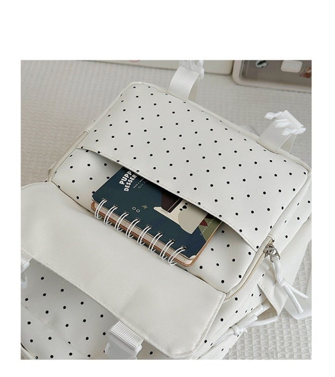 Girls' Lightweight Cat Ear School Backpack for Primary Students, Casual Daypack - Image 3