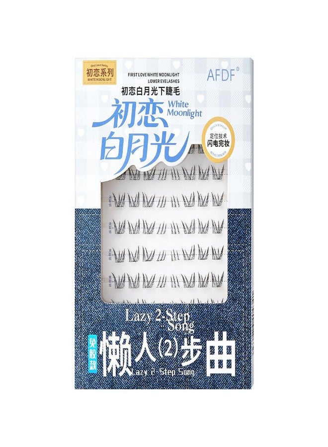 LASGOOS Self Adhesive Bottom Eyelashes Press On Lower Eyelash LASGOOS Natural 6mm Lash Individual Pre-Glued Cute DIY Eyelash Extensions No Glue No Remover Needed Lashes Beginner Friendly 80 Clusters - Image 5