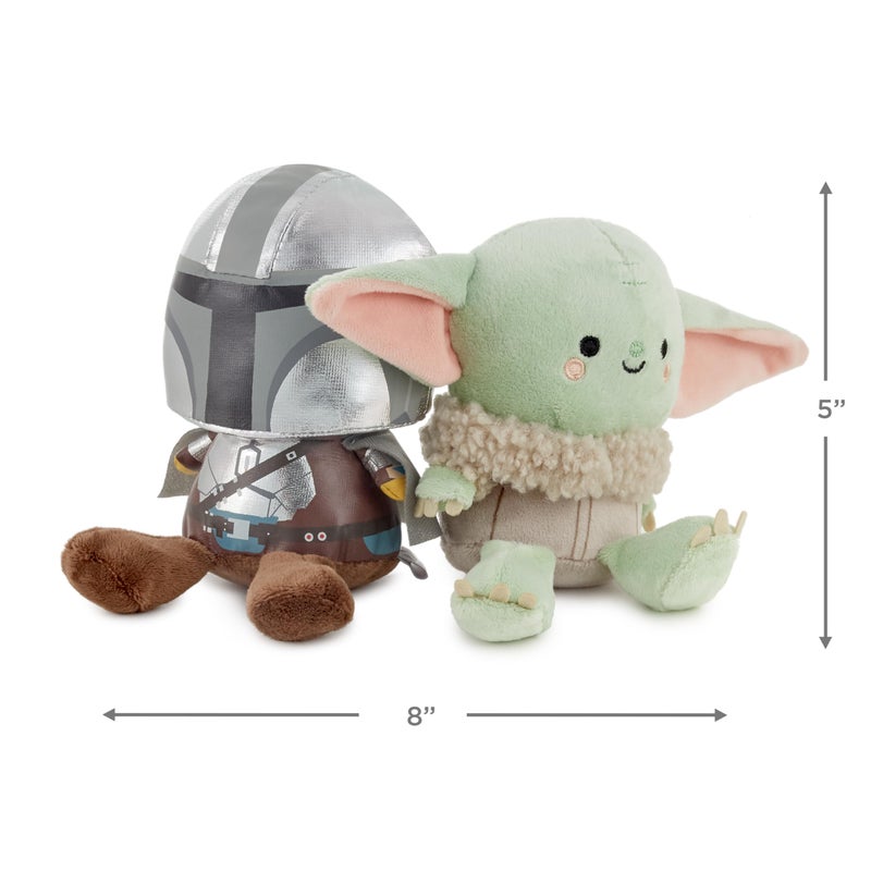 Hallmark Better Together Star Wars The Mandalorian Magnetic Plush Toy (Mando and Grogu) 5"" Stuffed Toys  Gifts for Kids and Fans - Image 3