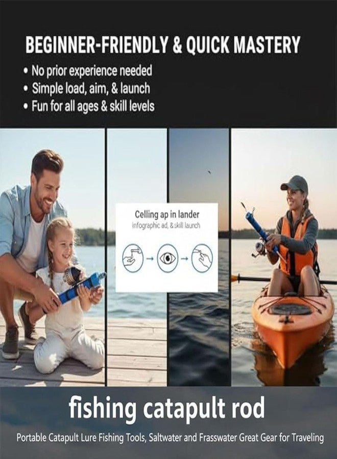 Sachie Fishing Catapult Rod, 2026 Upgraded Fly Fishing & Lure Launcher Rod, Compact Telescopic CatapultTool for Saltwater or Freshwater, Great Gear for Outdoor Anglers & Travel (Standard) - Image 4