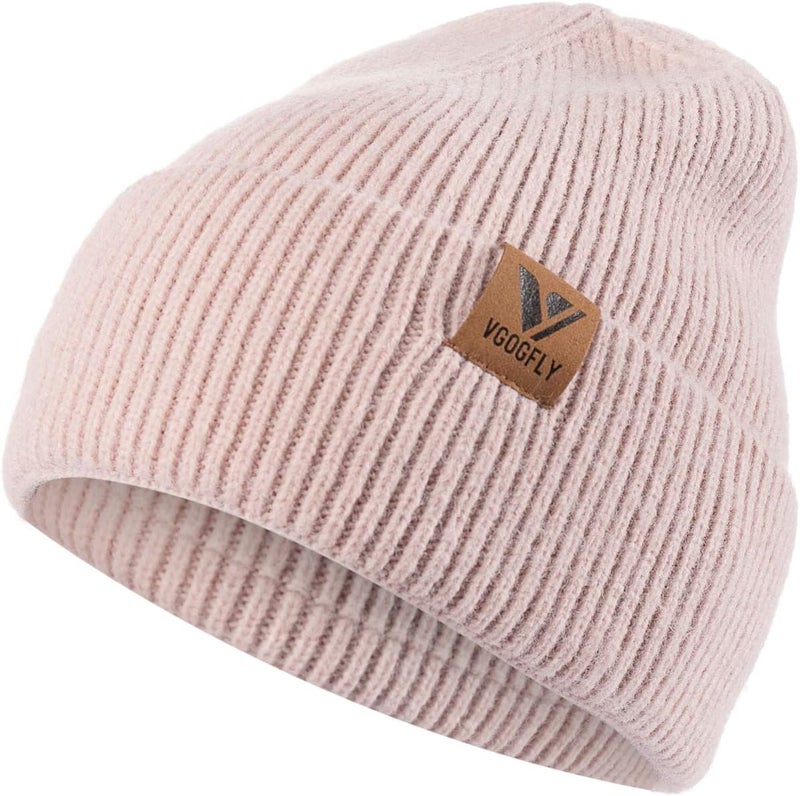 Vgogfly Beanie Men Slouchy Knit Skull Cap Warm Stocking Hats Guys Women Striped Winter Beanie Hat Cuffed Plain Hat - Image 1