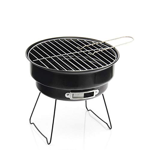 GTC Bbq Round Shape Barbeque/Portable Charcoal Barbecue Table Camping Outdoor Garden Grill Bbq Black Carbon Steel Itn-179-3 Color Black, Free Standing - Image 5