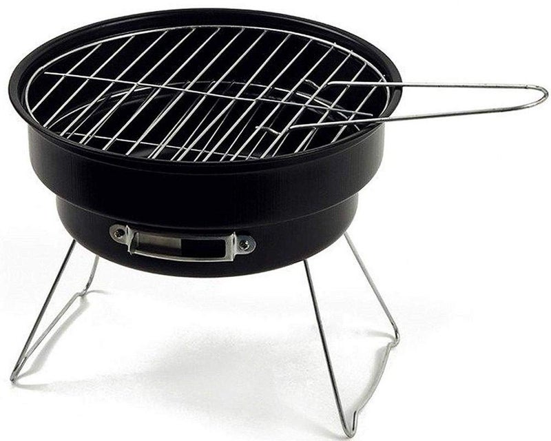 GTC Bbq Round Shape Barbeque/Portable Charcoal Barbecue Table Camping Outdoor Garden Grill Bbq Black Carbon Steel Itn-179-3 Color Black, Free Standing - Image 1