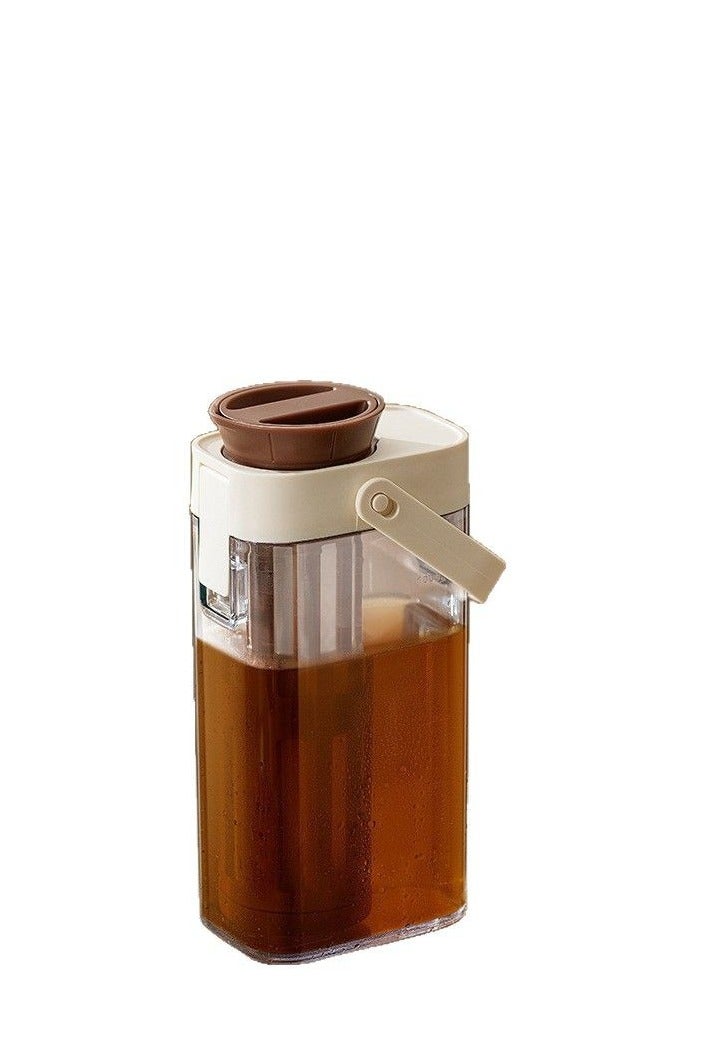 صانع قهوة باردة 1000مل بفلتر قابل للإزالة وصنبور مانع للتسرب للقهوة المثلجة والشاي والمشروبات المنكهة موفر للمساحة - Image 2