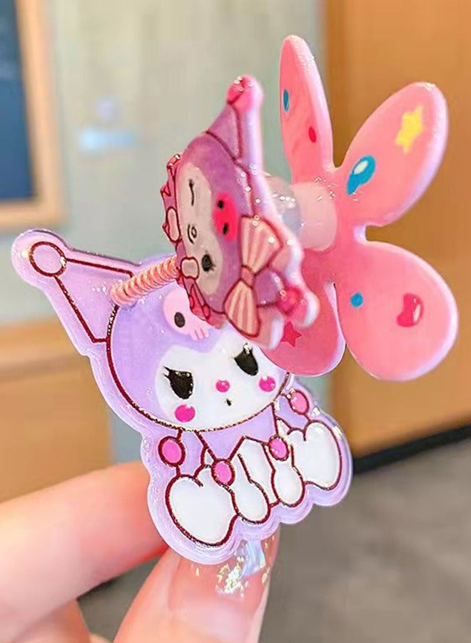 NIBEMINENT دبوس شعر طاحونة هوائية دوارة مشبك بيل البط كرتوني لفتيات كيرومي وسينامورول - Image 2