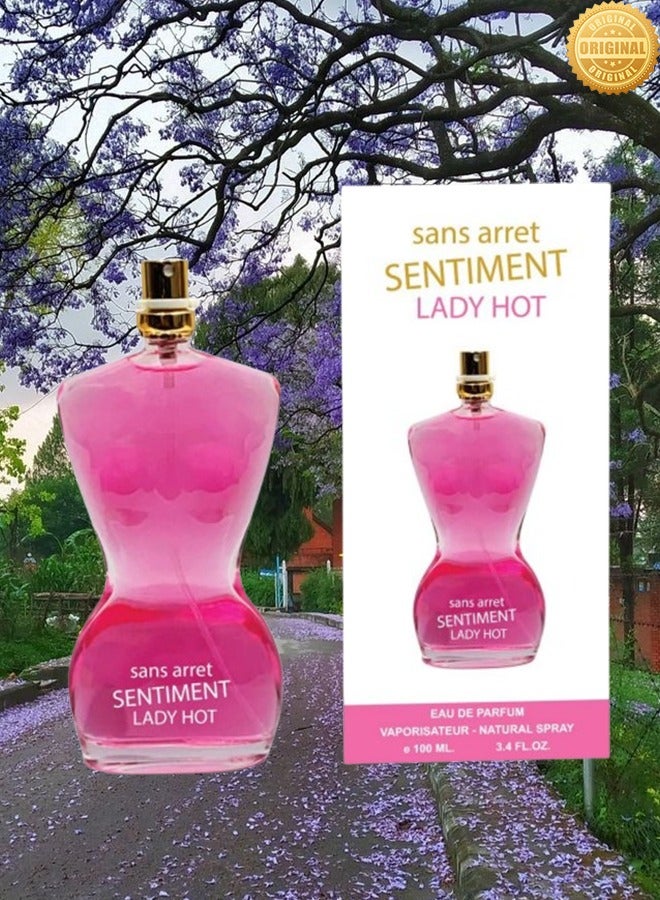 LADY BELLA 9 Pieces Sans Arret Sentiment Lady Hot Perfume EDP 100ml - Image 2