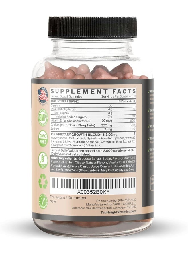 Gummies - Height Growth Maximizer - Natural Height Growth For Kids, Teens, & Young Adults - Keto With Ashwaganda & Nanometer Calcium - Peak Height, Height Booster, Height Increase, Ages 5+ - Image 2