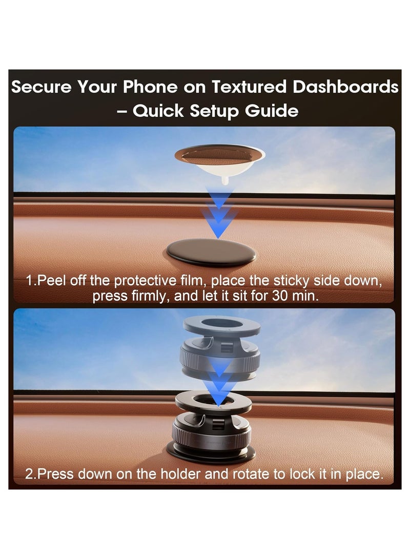 2025 Upgraded Vacuum Magnetic Car Phone Holder 360° Reinforced 96LBS Ultra Suction Cup Phone Mount for MagSafe Cell Phone Holders for Your Car/Gym/Mirror Mount for iPhone & Android  - Image 3