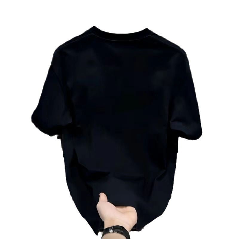 Short-Sleeved T-Shirt Men'S Trendy Brand Summer Short-Sleeved Internet-Famous Trendy Ins Simple Printed Top - Image 5