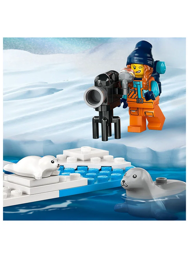 ليغو City Arctic Explorer Snowmobile 60376 Building Toy Set; Fun Gift Idea for Ages 5+; Snow Vehicle Playset with a Minifigure and 2 Seal Figures for Imaginative Role Play (70 Pieces)