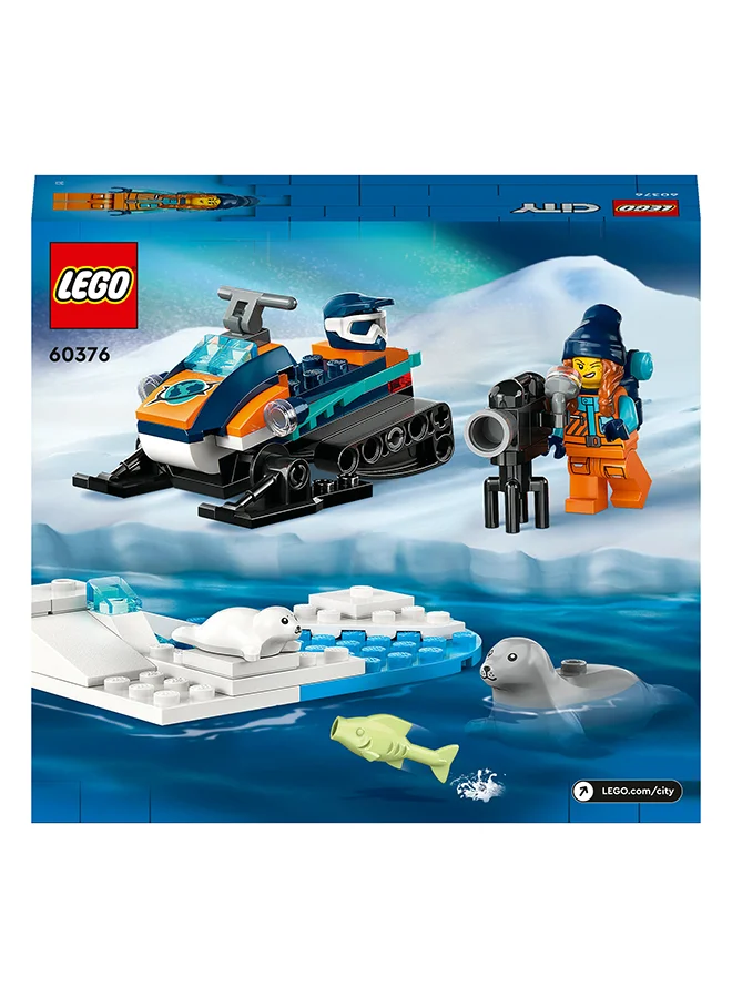 ليغو City Arctic Explorer Snowmobile 60376 Building Toy Set; Fun Gift Idea for Ages 5+; Snow Vehicle Playset with a Minifigure and 2 Seal Figures for Imaginative Role Play (70 Pieces)