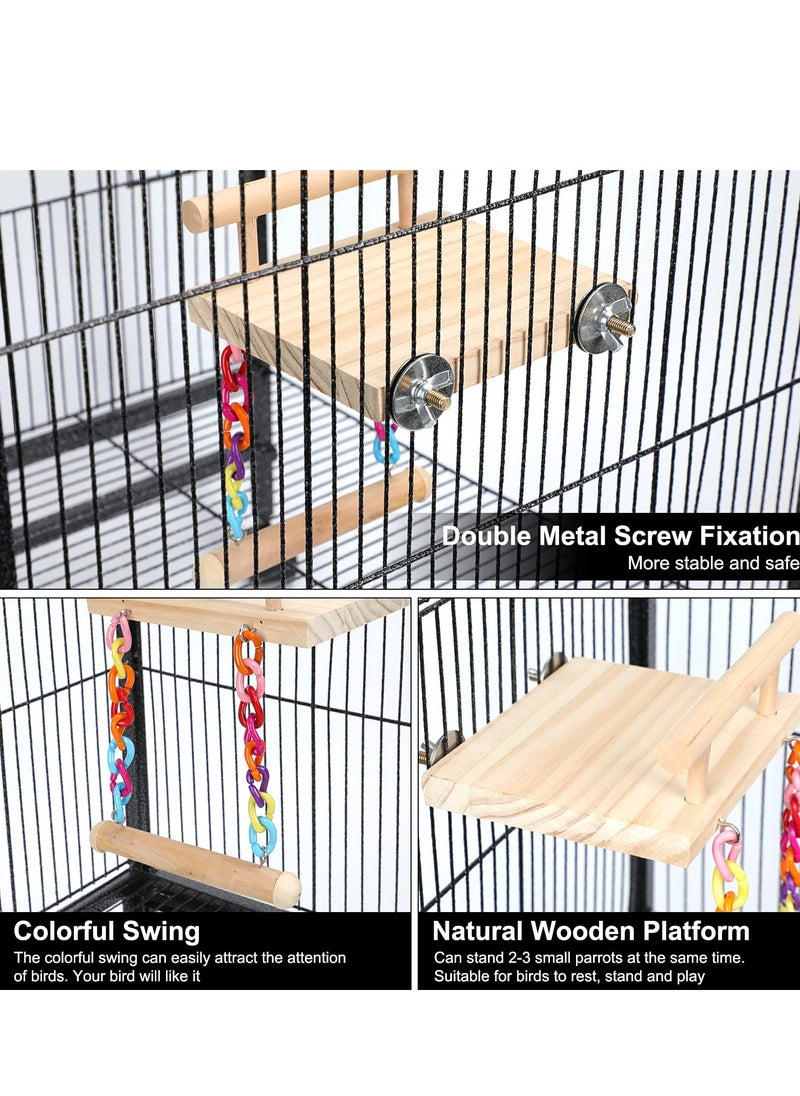 Bird Perches Cage, Toys Parrot Wooden Platform Play Gyms Exercise Stands with Acrylic Wood Swing Ferris Wheel Chewing, for Baby Lovebird Cockatiel Conure Finch Canaries Chinchilla Hamster - pzsku/Z1E6B66F2B831361E8B4DZ/45/_/1712851865/990deabb-02f2-4508-85ee-10ca05e8a6be