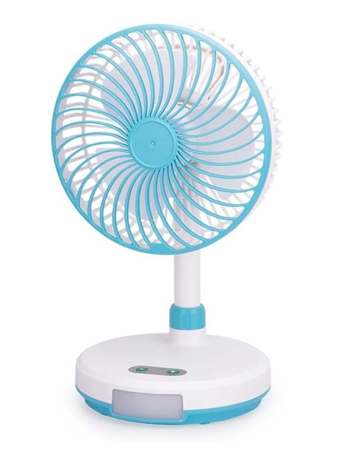 Generic - USB Charging Rechargeable Table Fan with Lighting Lamp | Portable & Convenient | Made in China - Image 1