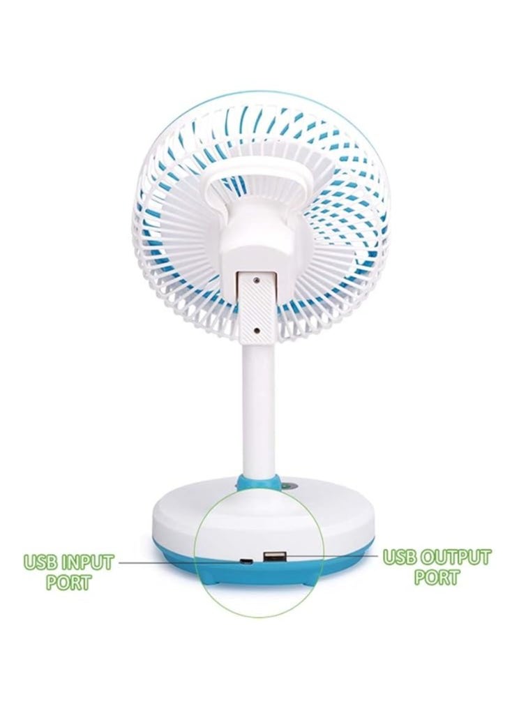 Generic - USB Charging Rechargeable Table Fan with Lighting Lamp | Portable & Convenient | Made in China - Image 1
