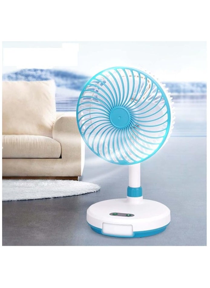 Generic - USB Charging Rechargeable Table Fan with Lighting Lamp | Portable & Convenient | Made in China - Image 1