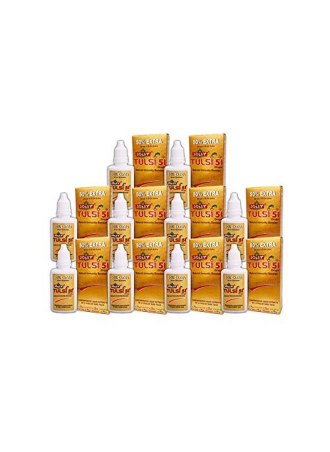 JOLLY Jolly Pharma Tulsi 51 Drops Natural Panch Basil Ark Ras (Pack of 10)  - Image 1