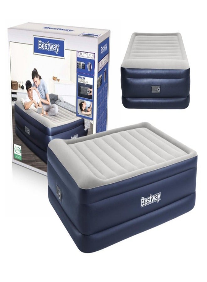 بست واي سرير هوائي تريتيك من بيست واي، مقاس كوين، مزود بمضخة تكييف مدمجة، 2.03 متر × 1.52 متر × 61 سم، 26-67690 - Image 1