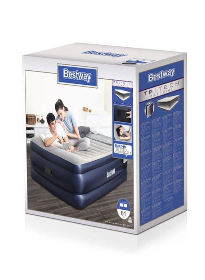 بست واي سرير هوائي تريتيك من بيست واي، مقاس كوين، مزود بمضخة تكييف مدمجة، 2.03 متر × 1.52 متر × 61 سم، 26-67690 - Image 4