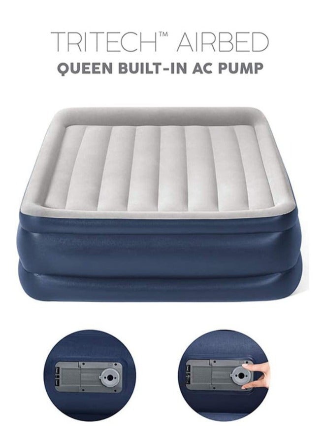 بست واي سرير هوائي تريتيك من بيست واي، مقاس كوين، مزود بمضخة تكييف مدمجة، 2.03 متر × 1.52 متر × 61 سم، 26-67690 - Image 3