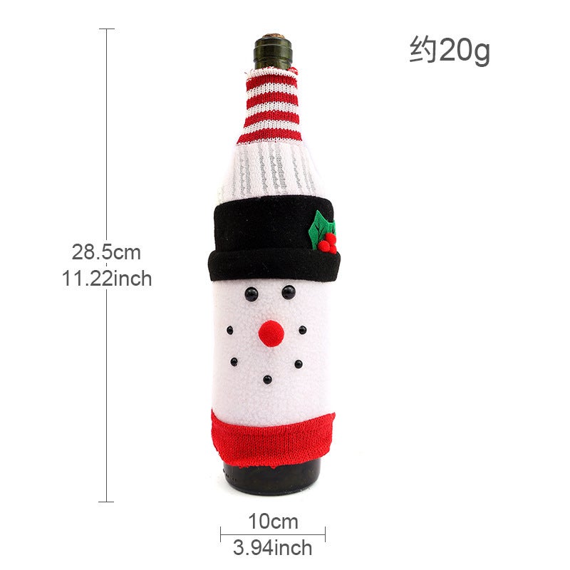New Christmas Decorations Dress Dress Wine Bottle Set Creative Christmas Wine Set Home Dining Table Decoration - Image 1