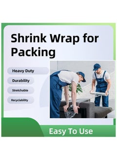 Duravel Clear Stretch Film Multi Use Strong Pallet Wrap Cling Film Tear Resistant Water & Moisture Proof Pallet Stretch Heavy Duty Shrink Wrap Durable Self-Adhering Cling Wraparent (PACK OF-6)  - Image 2
