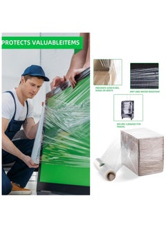 Duravel Clear Stretch Film Multi Use Strong Pallet Wrap Cling Film Tear Resistant Water & Moisture Proof Pallet Stretch Heavy Duty Shrink Wrap Durable Self-Adhering Cling Wraparent (PACK OF-6)  - Image 3