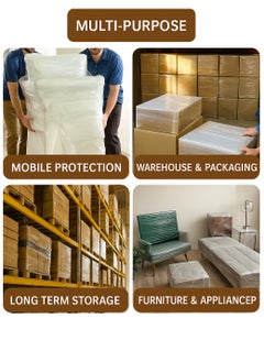 Duravel Clear Stretch Film Multi Use Strong Pallet Wrap Cling Film Tear Resistant Water & Moisture Proof Pallet Stretch Heavy Duty Shrink Wrap Durable Self-Adhering Cling Wraparent (PACK OF-6)  - Image 5