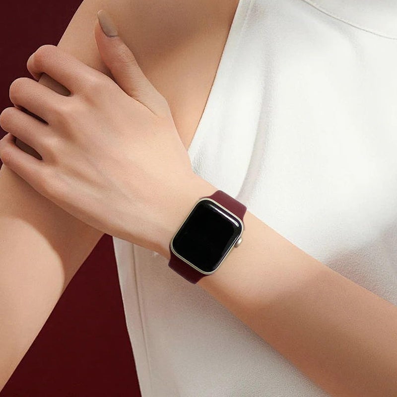Soft Waterproof Silicone Watch Strap - Multi-Model Compatible Replacement Strap for Apple Watch Series SE Ultra, Fit Wrists 5.1" To 7.9", 2 Size Options, Personalized Colors, Gift For All Occasions - Image 4