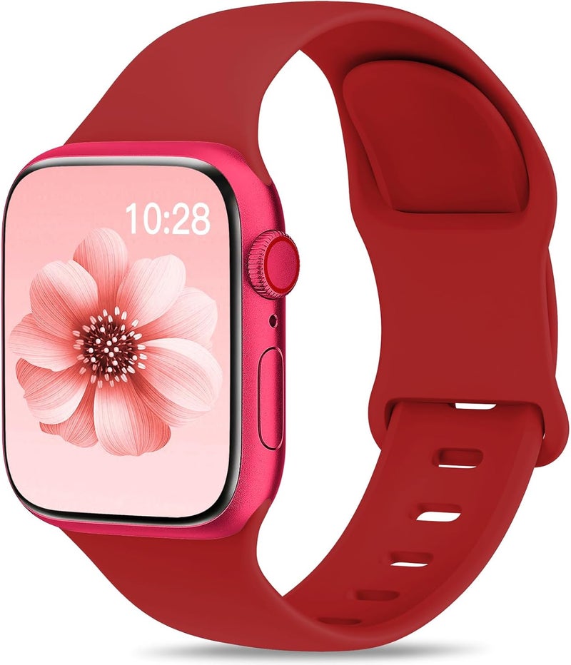 Soft Waterproof Silicone Watch Strap - Multi-Model Compatible Replacement Strap for Apple Watch Series SE Ultra, Fit Wrists 5.1" To 7.9", 2 Size Options, Personalized Colors, Gift For All Occasions - Image 2