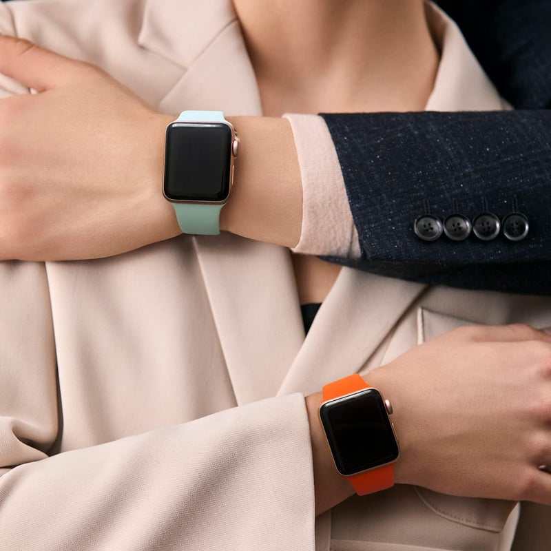 Soft Waterproof Silicone Watch Strap - Multi-Model Compatible Replacement Strap for Apple Watch Series SE Ultra, Fit Wrists 5.1" To 7.9", 2 Size Options, Personalized Colors, Gift For All Occasions - Image 5